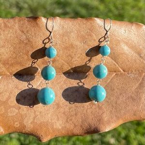 SS Turquoise drop earrings